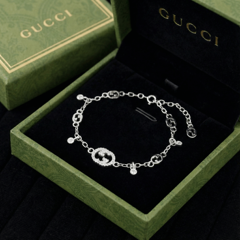 Gucci Interlocking CZ Bracelet