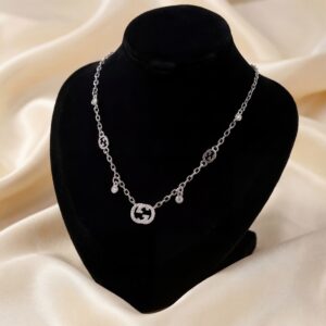 Gucci Interlocking Sterling Silver Necklace
